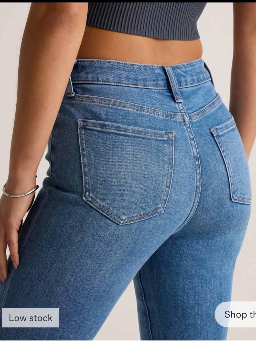 Quince Bella Stretch High-Rise Kick Flare Jeans. 30 waist, 28 inseam - Picture 6 of 13